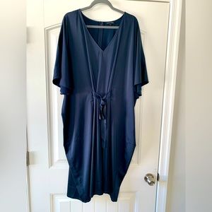 Universal Standard Navy Satin Shift Dress